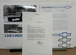 1989 Chevrolet New Model Announcement Press Kit Cavalier Camaro Blazer Corvette