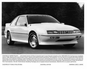1988 Chevrolet Beretta GTU Press Photo 0345