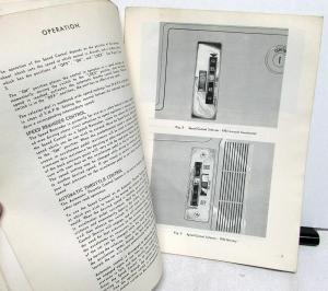 1964 Lincoln Continental & Mercury Speed Control Operation & Service Manual