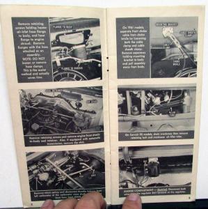 1962 Chevrolet Super Service Corvair Power Train Removal & Installation Booklet