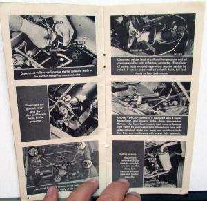 1962 Chevrolet Super Service Corvair Power Train Removal & Installation Booklet