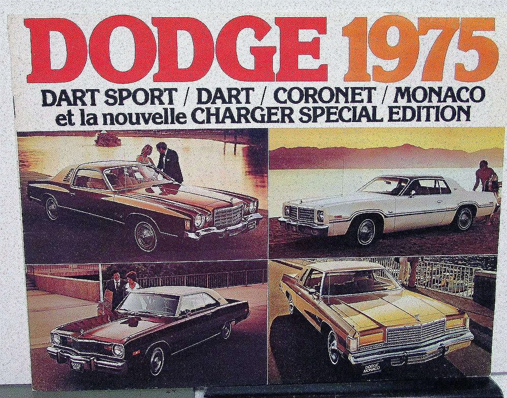 1975 Canadian Dodge Dealer Brochure French Text Dart Coronet Monaco Charger