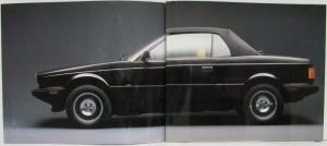 1986-1987 Maserati Biturbo i Spyder Sales Brochure