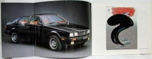 1988 Maserati Biturbo Si Sales Brochure