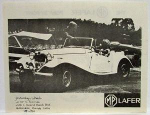 The MP Lafer Sales Sheet