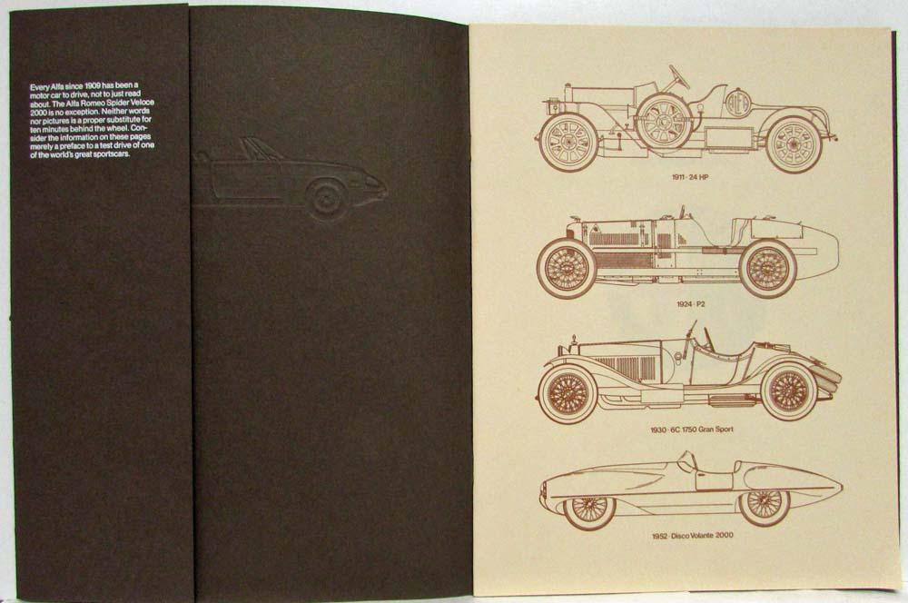 19801982? Alfa Romeo Spider Veloce 2000 Prestige Sales Brochure