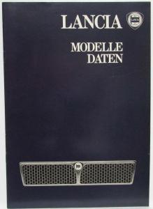 1985 Lancia Modelle Daten Sales Brochure A112 Delta Prisma Trevi - German Text