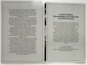 1985 Lancia Thema Sales Brochure - German Text