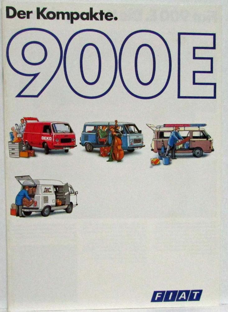 1984 Fiat Der Kompakte 900E Sales Brochure - German Text