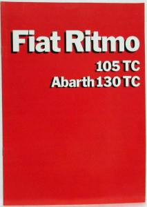 1984 Fiat Ritmo 105TC and Abarth 130TC Sales Brochure - German Text