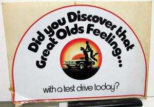Late 1970s Oldsmobile Dealer Showroom Window Stickers Test Drive Cutlass Supreme