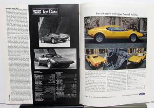 1973 Lincoln Mercury Dealer Pantera L Sales Brochure Motor Trend Road Test Mag