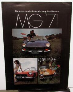 1971 MG Sales Folder - The Sports Car for Those Who Know the Difference