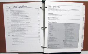 1988 Cadillac Dealer Advance Ordering Guide Dealer Album Allante DeVille Limo