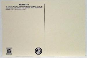1972 MG MGB Postcard