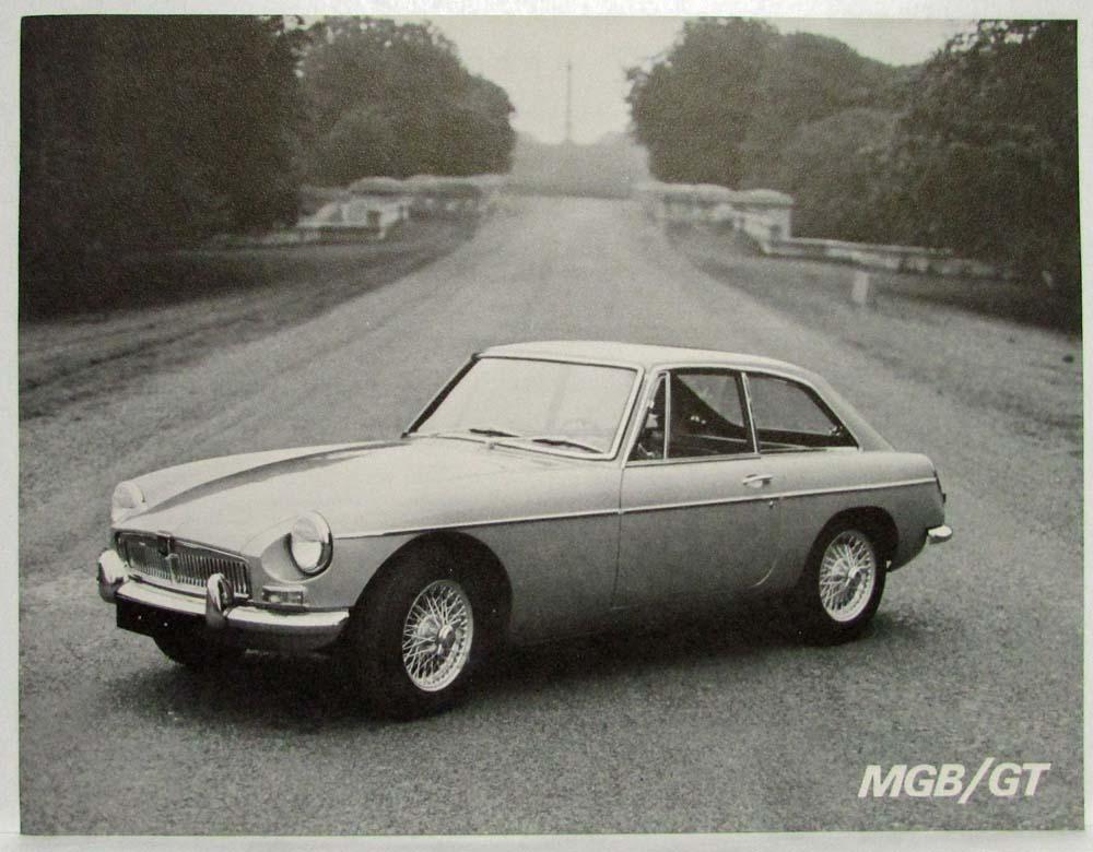 1967 MG MGB/GT Spec Sheet