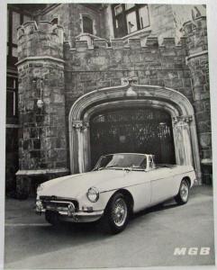 1966 MG MGB Spec Sheet