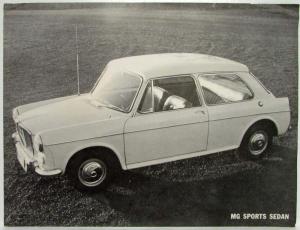 1967 MG Sports Sedan Spec Sheet