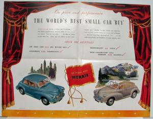 1950s MG Morris Riley Worlds Finest Motoring Value Sales Folder Poster