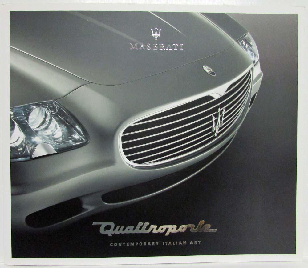 2003 Maserati Quattroporte Contemporary Italian Art Press Kit
