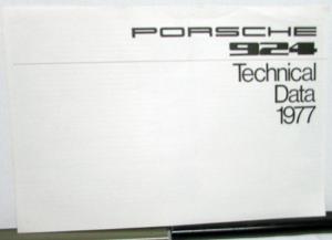 1977 Porsche 924 Technical Data Folder Spec Sheet Features Original