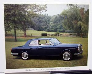 1960s Rolls Royce Silver Shadow 2 Door Saloon Dealer Large Brochure Folder Orig