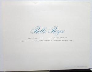 1960s Rolls Royce Silver Shadow 2 Door Saloon Dealer Large Brochure Folder Orig