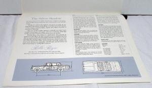 1960s Rolls Royce Silver Shadow 4 Door Saloon Dealer Large Brochure Folder Orig