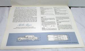 1960s Rolls Royce Phantom V Limousine Dealer Large Brochure Folder Orig