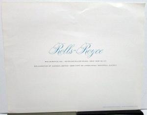 1960s Rolls Royce Phantom V Limousine Dealer Large Brochure Folder Orig