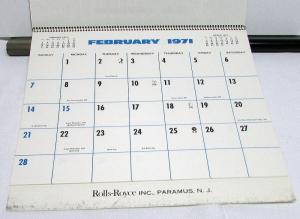 1971 Rolls Royce Dealer Promotional Calendar NOS W/Envelope Paramus NJ Orig