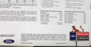 1969 Mercury Cougar XR-7 CJ 428 V-8 Large Sales Brochure REVISED Original