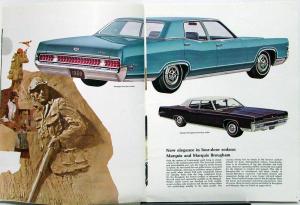 1969 Mercury Marquis Marauder Monterey Oversized REVISED Sales Brochure Original