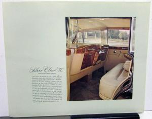 1960s Rolls Royce Silver Cloud II Large Sales Sheet Limo Glass Divider Interior