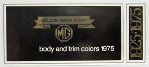 1975 MG Body and Trim Colors Folder