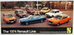 1974 Renault Full Line Sales Folder/Mailer 12 15 17
