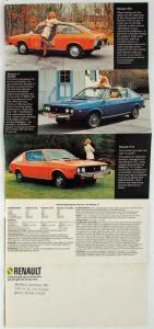 1974 Renault Full Line Sales Folder/Mailer 12 15 17
