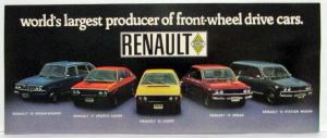 1970s Renault Worlds Largest Producer of Front-Wheel Drive Cars Sales Post Card
