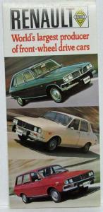 1971 Renault Worlds Largest Producer of FWD Cars Sales Folder/Mailer