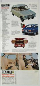 1971 Renault Worlds Largest Producer of FWD Cars Sales Folder/Mailer