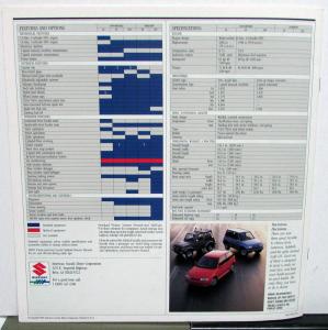1989 Suzuki Sidekick Dealer Sales Brochure Large 4X4 Features Options Specs