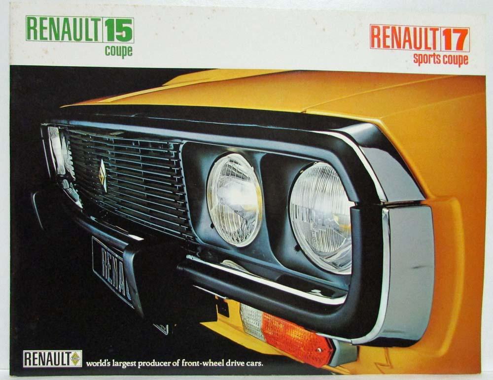 1972-1973 Renault 15 and 17 Sales Brochure
