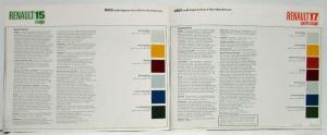 1972-1973 Renault 15 and 17 Sales Brochure
