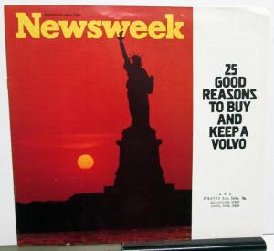 1973-1974 Volvo Dealer Sales Brochure Compilation of Newsweek Magazine Ads