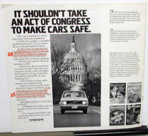 1973-1974 Volvo Dealer Sales Brochure Compilation of Newsweek Magazine Ads