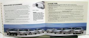 2002 Volvo V70 Dealer Sales Brochure 2.4 2.4T T5 Features Options Specs Colors