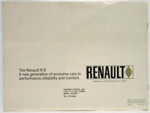 1965 Renault R-8 Dauphine and Caravelle Sales Brochure