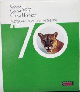 1970 Mercury Cougar XR-7 Eliminator Hardtop Convertible REVISED Sales Brochure