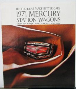 1971 Mercury Marquis Monterey Montego Colony Park Wagon REVISED Sales Brochure