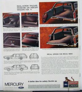 1971 Mercury Marquis Monterey Montego Colony Park Wagon REVISED Sales Brochure